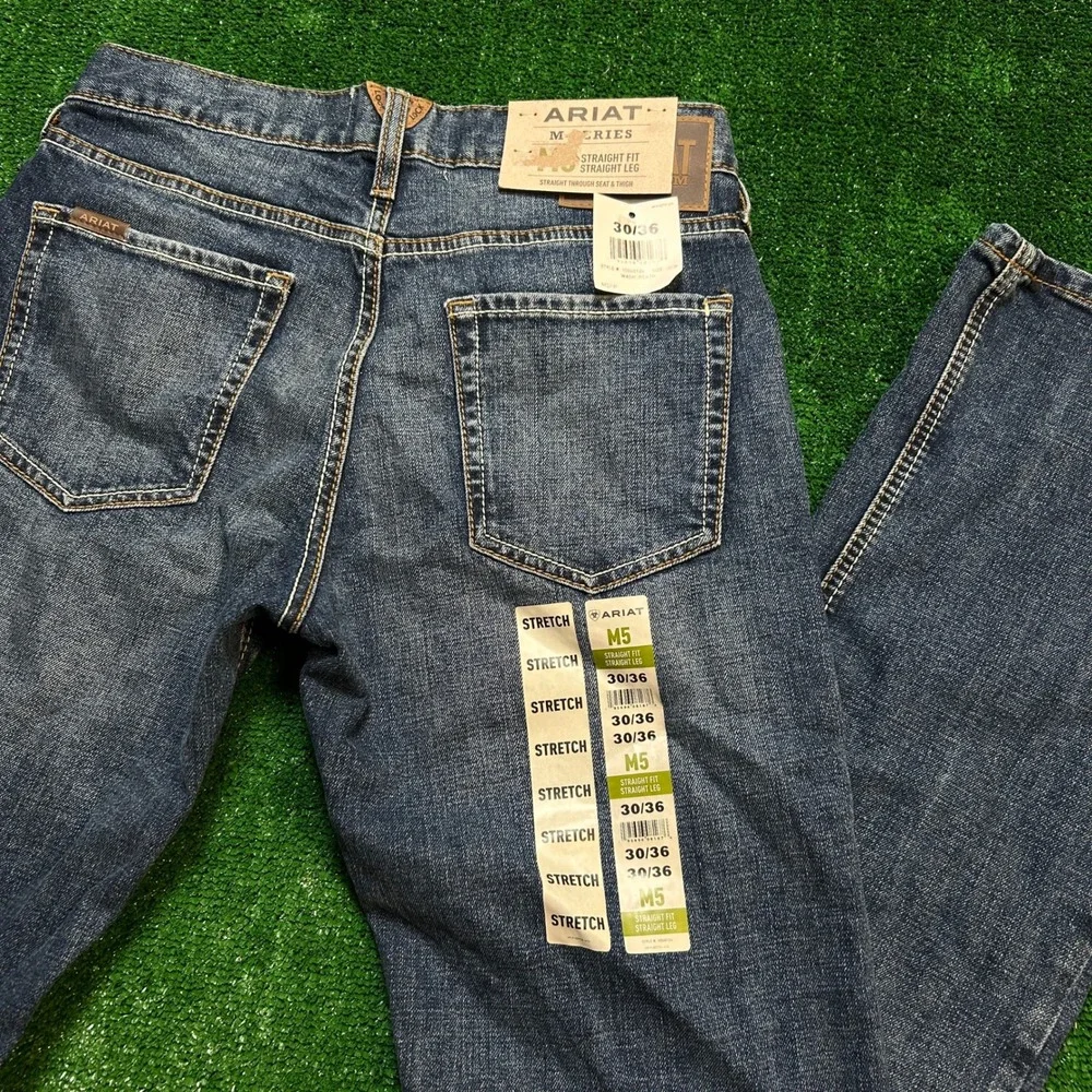 New Ariat M5 Madera TekStretch Straight Fit Leg Jeans Men Heath 30/36